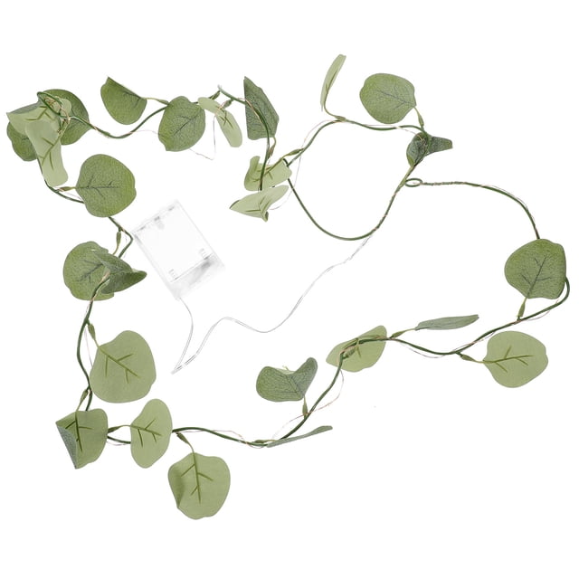 SHISUYAN 2m Artificial Eucalyptus Leaves Light String 20- Vine Fairy Light No Battery