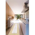 thumbnail image 4 of SHILIU-Machine Washable Area Rugs with Non-Slip Backing, Overlocked, Ideal for Living Room, Hallway, Bedroom, Kitchen and Laundry Room, Ornate Border Pattern, White and Gold (2x8), 4 of 4