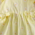 thumbnail image 4 of Pimfylm Baby Outfits Girl Toddler Girl Clothes, 2Pcs Baby Girl Outfits Spring/Summer Stripe/Floral T-Shirt+ Shorts Clothing Set Yellow,Size for 18-24 Months, 4 of 9