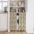 thumbnail image 6 of Vintage Flowers Kitchen Curtain for Berdoom Living Room Cafe 54 Inch Length, Spring Yellow Floral Country Leaves Blue Birds Tiers Curtains Light Filtering Drapes Window Treatment 2 Panels 52"Wx54"L, 6 of 8