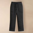 thumbnail image 5 of IMENGL Women's Wide Leg Pants Soft Linen Summer with Pockets Elastic and Comfortable Sports and Leisure Trousers Loose Casual Cropped Pant for Womens,M-XXXL, 5 of 5