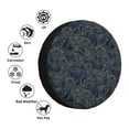 thumbnail image 4 of Yiaed Golden Peonies Print Tire Wheel Cover, Waterproof Spare Tire Cover Fit for Jeep, Truck,Trailer, RV, SUV, Camper and Most Vehicle-15 inch, 4 of 6