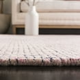 thumbnail image 4 of SAFAVIEH Abstract Devyn Geometric Wool Area Rug, Ivory/Pink, 6' x 6' Round, 4 of 10