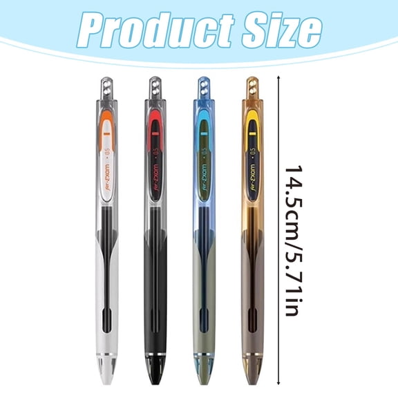 Retractable Gel Ink Pen with 0.5mm Needle Tip, Quick-Dry Black Ink, Smooth Writing Click Pen for Daily Journaling, 1 Pen