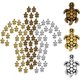 thumbnail image 1 of 1 caja de 120 cuentas de tortuga de 3 colores, dijes de tortuga de aleación, cuentas de tortuga con agujero de animal, cuentas de metal para pulseras., 1 of 6