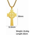 thumbnail image 6 of Viking Celtic Cross Necklace Irish Prayer Pendant Crucifix Religious Choker Jesus Amulet Nordic Jewelry Men Women Gifts Souvenirs, 6 of 7
