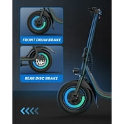 URBANMAX C1 Electric Scooter with Seat, 450W Powerful Motor up to 22 Miles Range, Folding Electric Scooter for Adult Max Speed 15.5Mph, Electric Scooter-Blackfor Commuting with Basket
