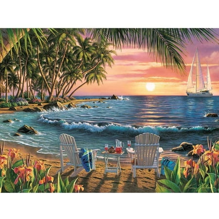 Beach Scene With Chairs - Diamond Painting 