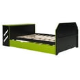 thumbnail image 6 of Harper & Bright Designs Full Size Daybed with Trundle, Gaming Bed with Desk and USB Port for Student Dorms Guest Rooms, Green, 6 of 16