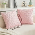 AUMIY 2pcs UltraSoft Plush Faux Fur Wool Cute Decorative Throw Pillow