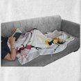 thumbnail image 6 of Fantasy Soft Flannel Fleece Throw Blanket, Pixie Elf Fairies Flying with Butterflies Girls Princess Flowers Design, Cozy Plush for Indoor and Outdoor Use, 70" x 90", Multicolor, by Ambesonne, 6 of 6