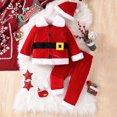 thumbnail image 1 of Disfraz de Papá Noel para niños pequeños Conjuntos de ropa de Papá Noel Conjunto de top y pantalones navideños para niñas Disfraces navideños unisex para bebés de 6 a 12 meses, 1 of 8