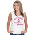 thumbnail image 4 of Cupcakes Good Idea Food Sweet Dessert Womens Plus Size Graphic Tank Top Brisco Brands 3X, 4 of 5