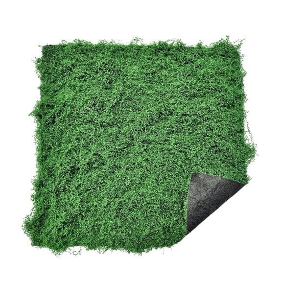 Tifaealis Artificial Moss Sheet - Deep Green 19.68in x 19.68in for Miniature Scenery, Diorama Landscaping, DIY Terrariums, Model Building, Green Moss for Decorating
