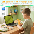 MYSPRI Handheld Digital Microscope for Kids, Portable Microscope with 2 ...