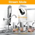 thumbnail image 4 of Fauaid Grifo Para Fregadero Comercial, Montaje En Pared Con Rociador De Preenjuague, Grifo Para Fregadero De Cocina Con Montaje En Pared Central De 8 Pulgadas, 42 Pulgadas De Altura Con Caño Oscilante, 4 of 5