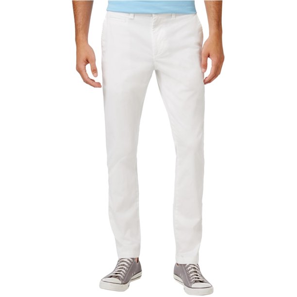 American Rag - Pantalones chinos elásticos para hombre, color blanco, 33 de ancho x 32 de largo American Rag chino