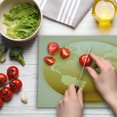 thumbnail image 3 of Earth Cutting Board, Vivid Style Earth in Yellow Color World Sphere Global International Theme, Decorative Tempered Glass Cutting and Serving Board, Large Size, Yellow Beige, by Ambesonne, 3 of 5