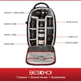 thumbnail image 3 of Beschoi Camera Backpack Bag Waterproof with Tripod Strap for DSLR 13.3" Laptop-44 x 28 x 14 cm, 3 of 12