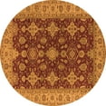 thumbnail image 1 of Ahgly Company Indoor Round Oriental Orange Industrial Area Rugs, 3' Round, 1 of 4