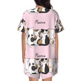 thumbnail image 3 of Kdxio Cute Cats Print Pajamas Sets for Women Short-Sleeved Pjs with Lounge Shorts Two Piece Sleepwear S-4XL, 3 of 8