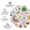 thumbnail image 4 of Balery 6 Pcs Winter Christmas And New Year Deerleather Coasters Set, Drink Table Cup Coasters For Living Room Kitchen Coffee Decor, 4 of 9