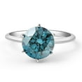 thumbnail image 3 of 3 1/2Ct Blue Diamond Solitaire Engagement Ring Lab Grown in 14k White Gold, 3 of 4