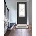 thumbnail image 4 of Garland Rug Borderline Polypropylene Cinder Gray/Ivory Indoor/Outdoor Accent Rug, 24" x 40", 4 of 8