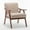 Light Camel-Fabric, variant on SYNGAR Mid-Century Accent Chair, Modern Armchair with Extra-Thick Backrest and Solid Wood Frame, Reading Armchair for Bedroom, Reception Room and Living Room, Lounge Chair Indoor, Light Camel