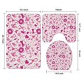 thumbnail image 3 of Pink Breast Cancer and Love Bathroom Rugs Sets 3 Piece,Toilet Cover Set,Absorbent Non Slip Bathroom Mats Sets with U-Shaped Contour Rug Toilet Rug Set, 3 of 5
