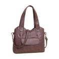 thumbnail image 1 of Bolso de hombro de piel sintética, bolso estilo hobo para mujer, ideal para ir de compras y uso diario. Púrpura, 1 of 9