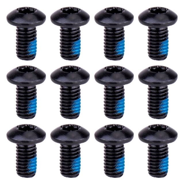 Soidarity Tornillo de disco de freno de bicicleta, 12 Uds., tornillo de vástago de arcoíris colorido, rosca M5x9mm T25, tornillo Allen, enchufe hexagonal Ciclismo Negro Soidarity OD000688-01