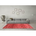 thumbnail image 3 of Ahgly Company Machine Washable Indoor Rectangle Abstract Red Modern Area Rugs, 4' x 6', 3 of 4