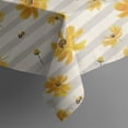 thumbnail image 5 of Beige Daisy Flower Yellow Blooms Pattern Square Tablecloth,Waterproof Square Table Cover,Wipeable Spillproof Washable Table Cover for Home Kitchen Party Decor 60"x60"(152x152cm), 5 of 6