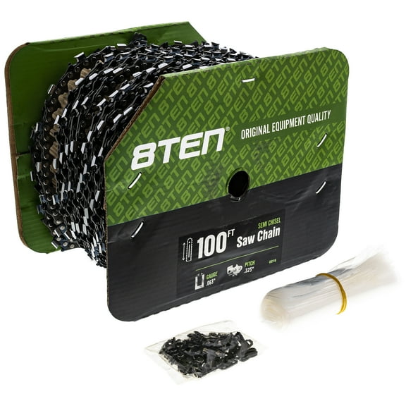 8TEN Chainsaw Chain Bulk Reel Semi Chisel 100 Foot .063 .325 Pitch 810-CCC2238R
