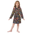 thumbnail image 6 of FORMRS Niños Bathrobe Unisex Hooded Robe Soft Plush Pajamas Sleepwear, Size 10-12T, Moon Pattern, 6 of 7