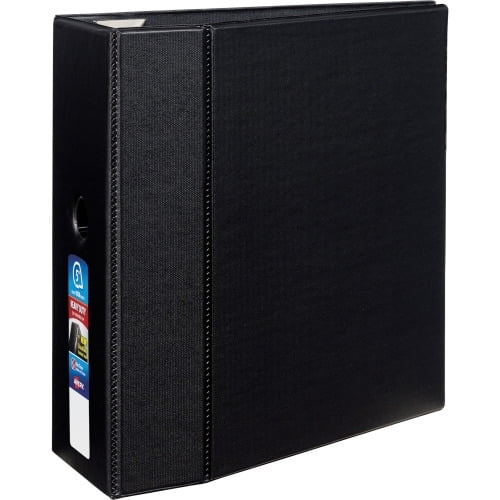 Avery 5' Heavy-Duty Binder, One-Touch EZD Ring, Black, 925 Sheets 5' Binder Capacity - Letter - 8 1/2' x 11' Sheet Size - 1050 Sheet Capacity - 3 x D-Ring Fastener(s) - 4 Internal Pocket(s) - Chi