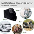 thumbnail image 4 of 1 pieza (negro, tamaño 190T-XL (0,38 kg) 230X95X125cm) Funda para motocicleta impermeable, resistente al frío y a la intemperie 190T Black Protects, 4 of 4