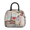 thumbnail image 2 of Cute Lunch Bag for Women Reusable Insulated Lunch Bags, Leakproof Cooler Food Lunch Tote Bag, Large Capacity Paris Theme Lunch Box for Work School Travel Picnic, 2 of 7
