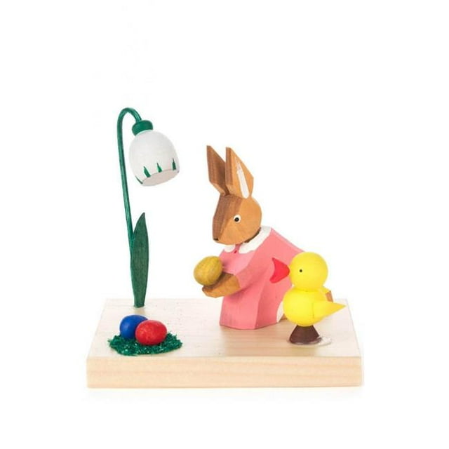 Alexander Taron 225-150 Dregeno Easter Figure - Rabbit Girl with Chicken & Eggs