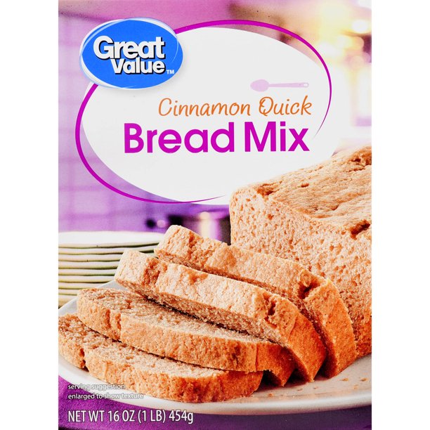 Great Value Bread Mix, Cinnamon Quick, 16 oz