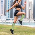thumbnail image 6 of Lsque Green Gingham Pattern Sport Compression Socks for Men & Women 15-20 mmHg Knee High Nurse Pregnant Running Medical and Travel Athletic, 6 of 6