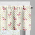 thumbnail image 3 of Ambesonne Flamingo Window Valance, Exotic Indigenous Birds, 54" X 12", Pale Pink Yellow White, 3 of 5