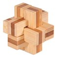 thumbnail image 1 of IQ Brain Teaser Lock 3D Wooden Interlocking Burr Puzzles Game Toy For Adults Kids, 1 of 6