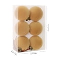 thumbnail image 3 of Yhmxh 6 Pcs Velvet Christmas Ball Ornaments, 3.15 Inch Flocked Christmas Tree Decor Balls, Soft Plush Xmas Hanging Baubles Set for Christmas Tree, Wreath, Holiday Indoor Home Party Decoration, 3 of 6