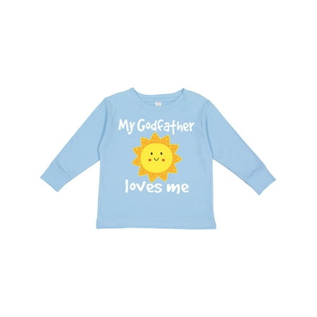 

Inktastic My Godfather Loves Me Boys or Girls Long Sleeve Toddler T-Shirt