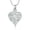 Steel, variant on Heart Crystal Setting Wing Cremation Jewellery Urns For Ashes Keepsake Necklace Always on my mind forever in my heart