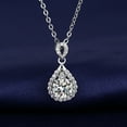 thumbnail image 4 of CUKIXA Moissanite Necklace for Women - 1ct Teardrop Pendant with Prong Set & Full Pavé Diamonds - 18-20in Gold Plated Chain - Elegant Jewelry Gift for Anniversary Wedding Party, 4 of 5