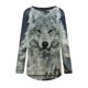 thumbnail image 4 of Puntoco Mujeres Moda Casual Manga Larga Cuello Redondo tops Blusa Suelta Camisas Estampadas Puntoco Puntoco-6472, 4 of 5
