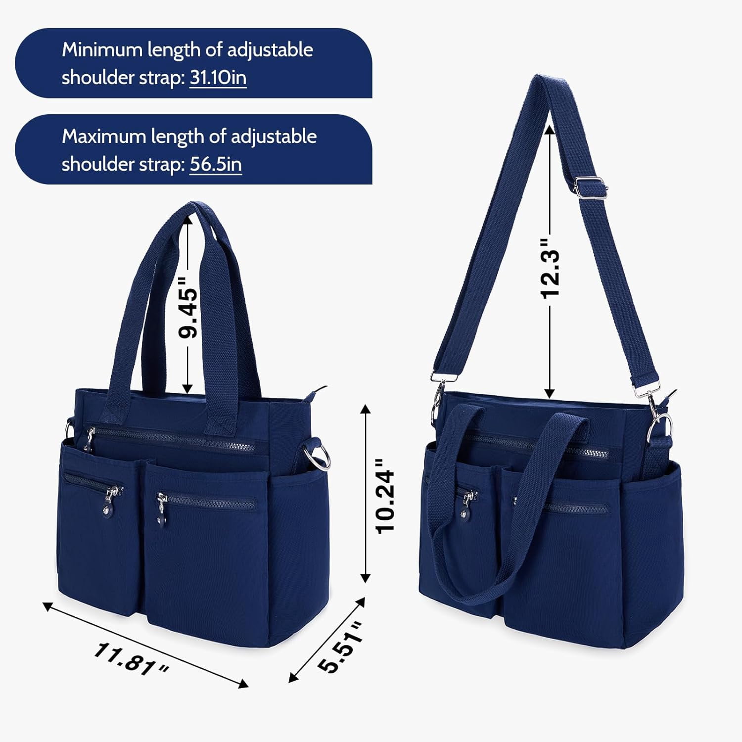 Tote Bag for Women Canvas Tote Bags Handbags for Women Crossbody Bag with Multiple Pockets